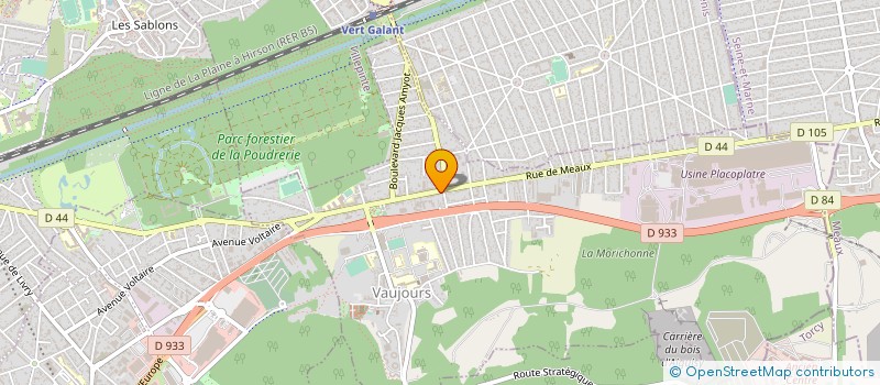 localisation de l'entreprise MADAME NATHALIE DERAI  VAUJOURS