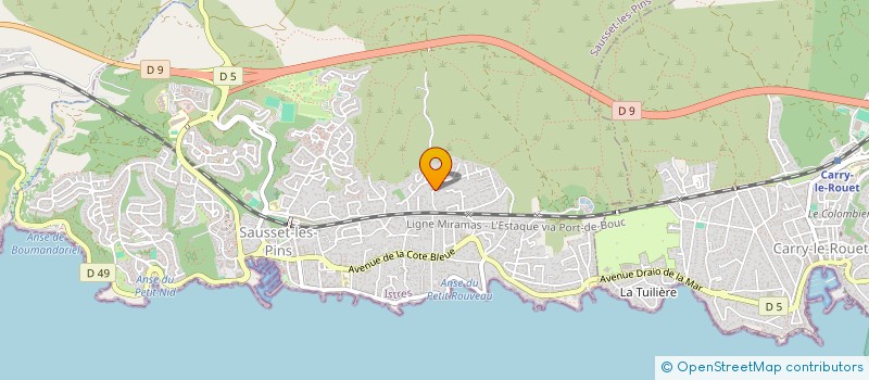 localisation de l'entreprise MADAME NATHALIE DERVAUX  SAUSSET-LES-PINS