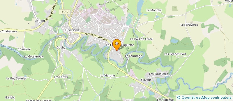 localisation de l'entreprise MADAME NATHALIE DEVAUX  BOUSSAC