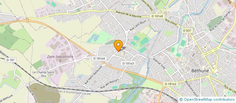 localisation de l'entreprise MADAME NATHALIE DHAINE  VENDIN-LES-BETHUNE