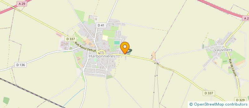 localisation de l'entreprise MADAME NATHALIE DIEVAL  HARBONNIERES