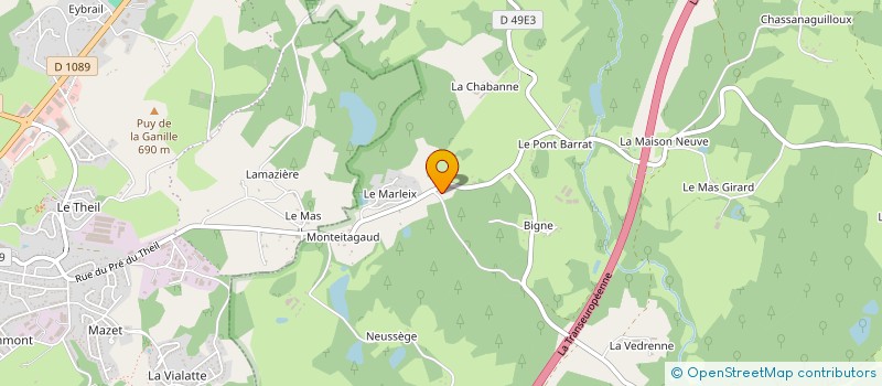 localisation de l'entreprise MADAME NATHALIE DUBEC  SAINT-FREJOUX