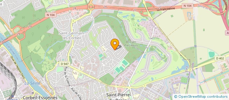 localisation de l'entreprise MADAME NATHALIE DUFRENNE  SAINT-GERMAIN-LES-CORBEIL