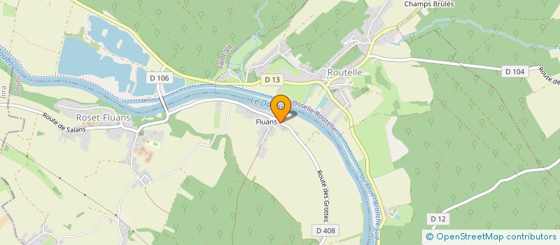 localisation de l'entreprise MADAME NATHALIE DUFRESNE à ROSET-FLUANS