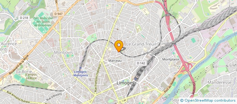 localisation de l'entreprise MADAME NATHALIE DUGUET à LIMOGES