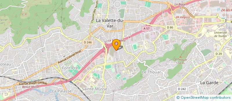 localisation de l'entreprise MADAME NATHALIE DUSART à LA VALETTE-DU-VAR