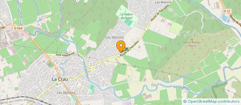 localisation de l'entreprise MADAME NATHALIE DUVAL à LA CRAU