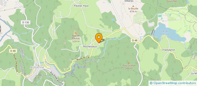 localisation de l'entreprise MADAME NATHALIE FERREIRA  AUBAZINES