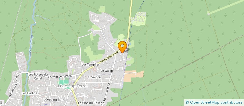 localisation de l'entreprise MADAME NATHALIE FORTIN  LEGE-CAP-FERRET