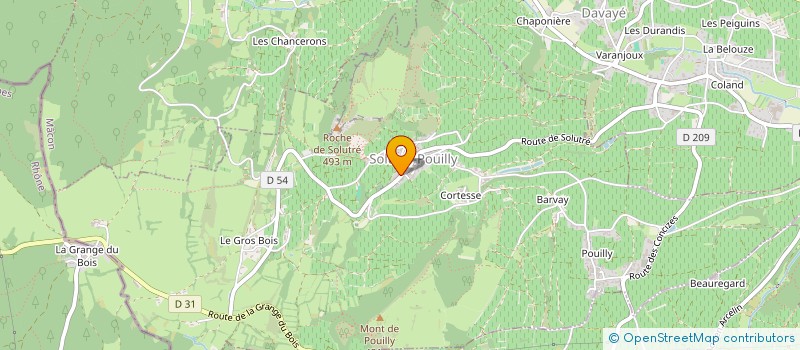 localisation de l'entreprise MADAME NATHALIE FOUCONNIER  SOLUTRE-POUILLY