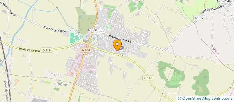 localisation de l'entreprise MADAME NATHALIE FROCHOT  MONTELIER