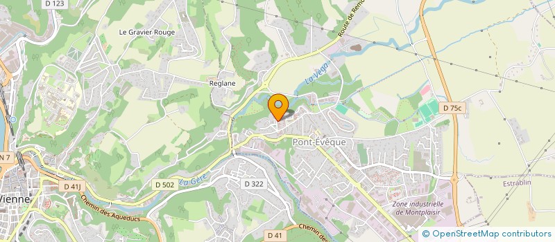 localisation de l'entreprise MADAME NATHALIE FROMENT  PONT-EVEQUE