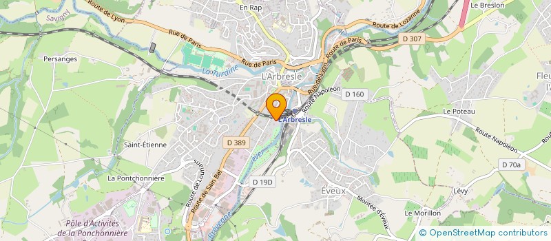 localisation de l'entreprise MADAME NATHALIE GALLIOT  L'ARBRESLE