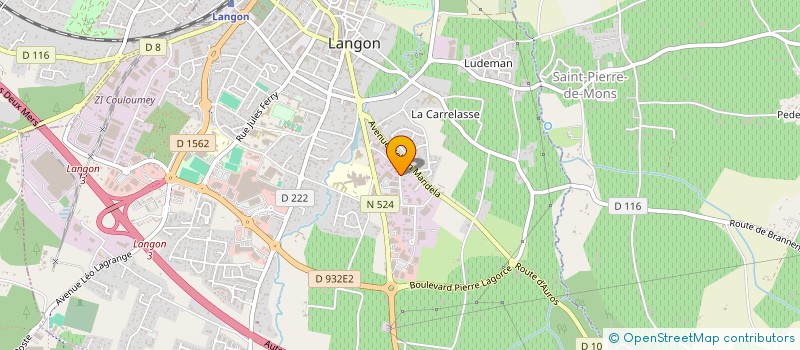 localisation de l'entreprise MADAME NATHALIE GALLO à LANGON