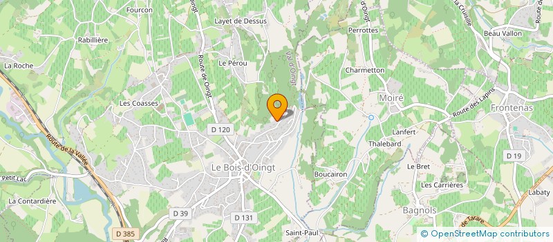 localisation de l'entreprise MADAME NATHALIE GARCIA  VAL D'OINGT