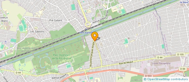 localisation de l'entreprise MADAME NATHALIE GARNIER  VAUJOURS