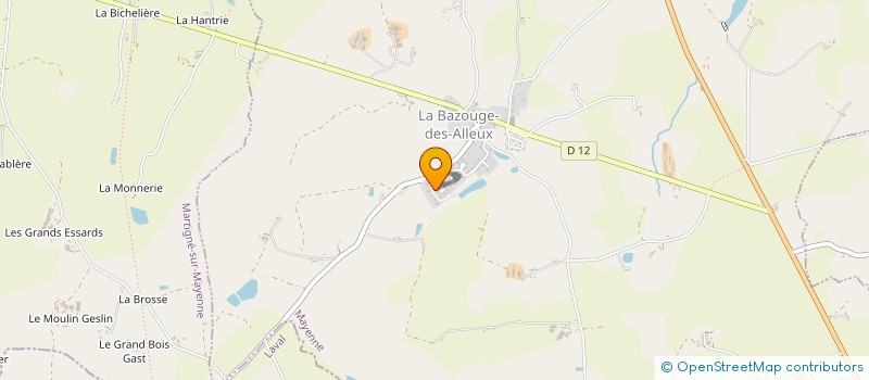 localisation de l'entreprise MADAME NATHALIE GELARD  LA BAZOUGE-DES-ALLEUX