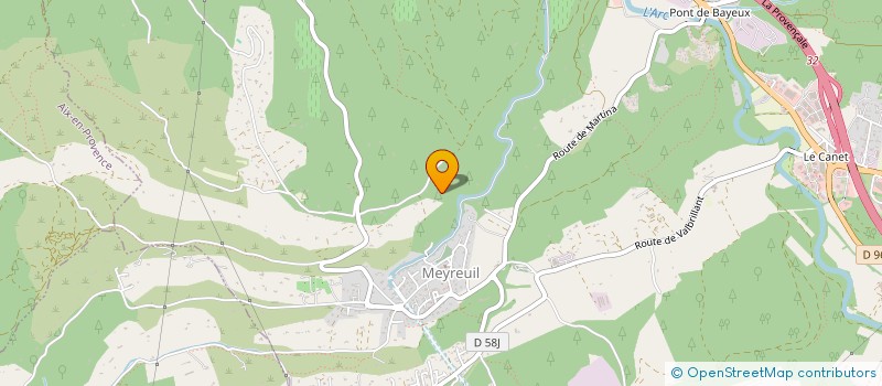 localisation de l'entreprise MADAME NATHALIE GERMAIN  MEYREUIL