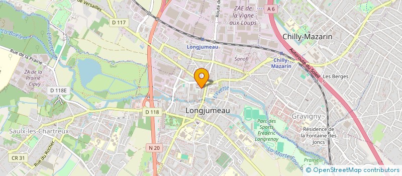 localisation de l'entreprise MADAME NATHALIE GODIER à LONGJUMEAU