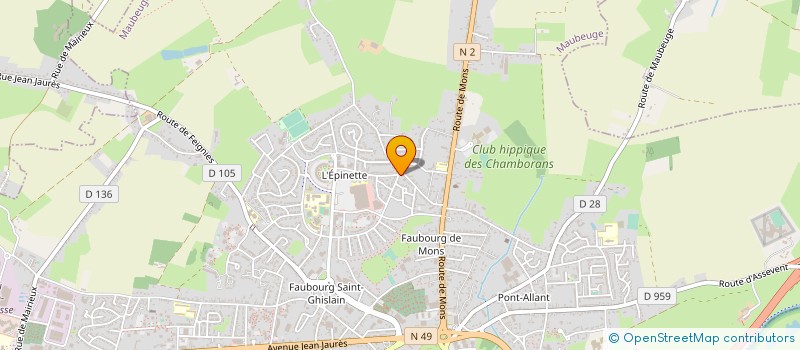 localisation de l'entreprise MADAME NATHALIE GORIS  MAUBEUGE