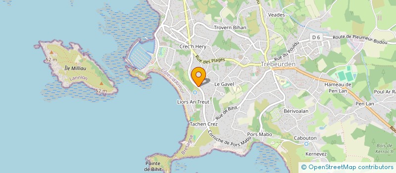 localisation de l'entreprise MADAME NATHALIE GOUPIL  TREBEURDEN