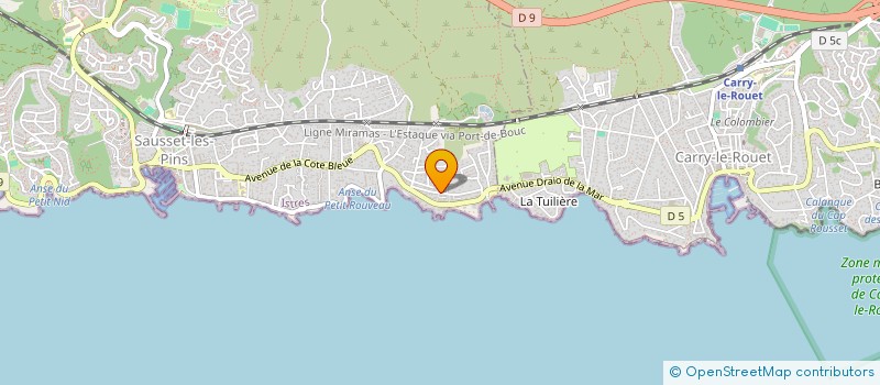 localisation de l'entreprise MADAME NATHALIE GRANGEY  SAUSSET-LES-PINS