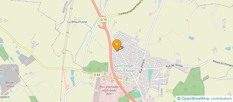 localisation de l'entreprise MADAME NATHALIE GRELLIER  SAINT-LEGER-SOUS-CHOLET