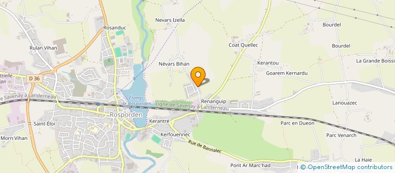 localisation de l'entreprise MADAME NATHALIE GUEGUEN  ROSPORDEN