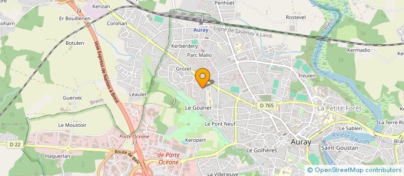 localisation de l'entreprise MADAME NATHALIE GUEVEL à AURAY