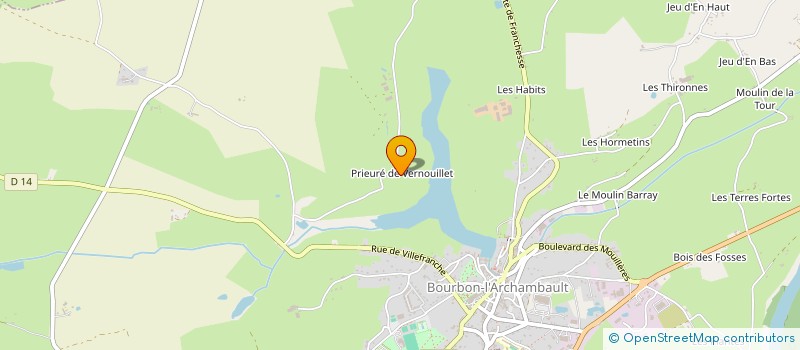 localisation de l'entreprise MADAME NATHALIE HADDADENE  BOURBON L'ARCHAMBAULT