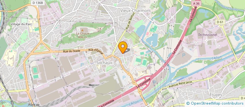 localisation de l'entreprise MADAME NATHALIE HEIDINGER  SOCHAUX