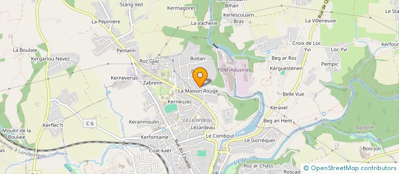 localisation de l'entreprise MADAME NATHALIE HUDE  QUIMPERLE