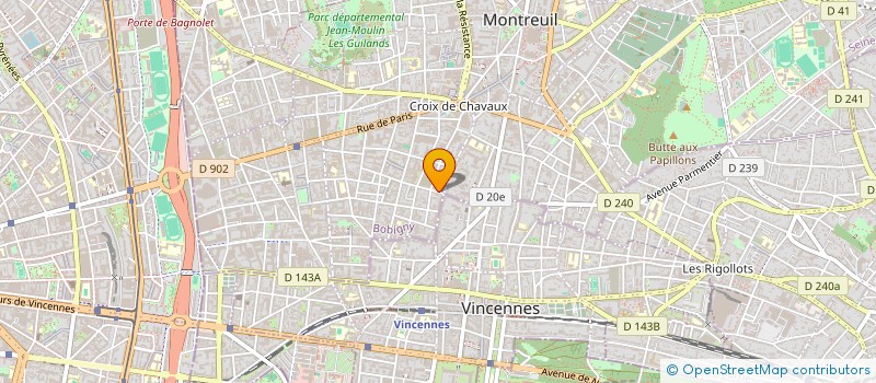 localisation de l'entreprise MADAME NATHALIE HUET  MONTREUIL
