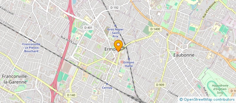 localisation de l'entreprise MADAME NATHALIE HUGONENQ DE LABONNEFON  ERMONT