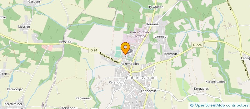 localisation de l'entreprise MADAME NATHALIE JARRIGE  CLOHARS-CARNOET