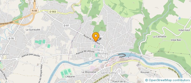 localisation de l'entreprise MADAME NATHALIE JEAN  ARTHES