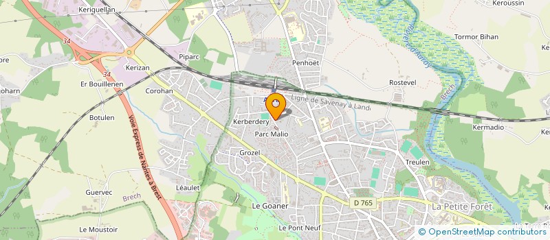 localisation de l'entreprise MADAME NATHALIE JENOT  CARNAC