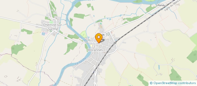 localisation de l'entreprise MADAME NATHALIE JUHEL  MORANNES SUR SARTHE-DAUMERAY