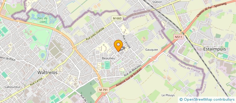 localisation de l'entreprise MADAME NATHALIE JULLIEN  WATTRELOS