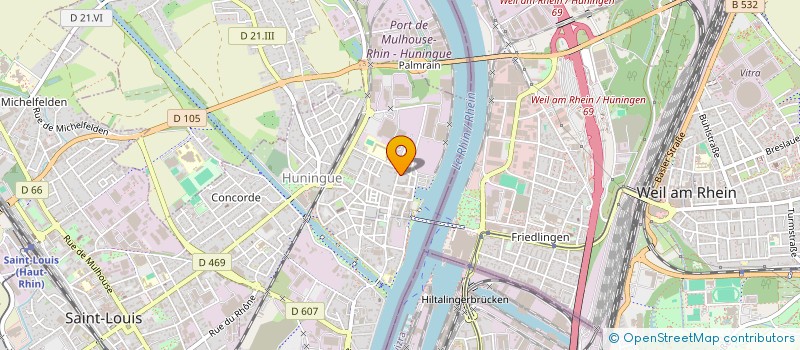 localisation de l'entreprise MADAME NATHALIE KREBS  HUNINGUE