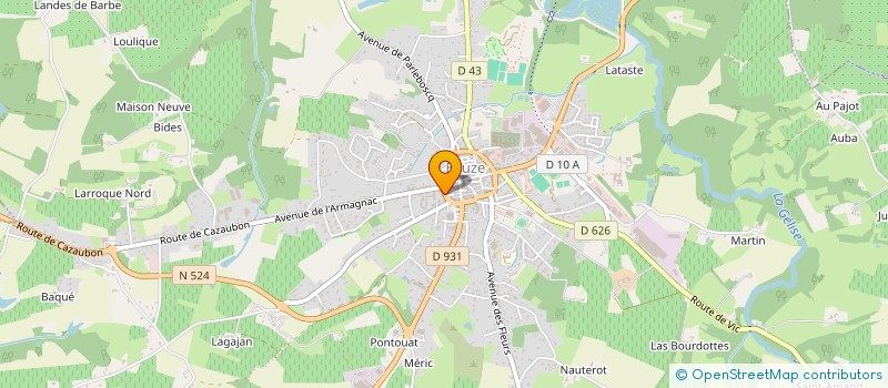 localisation de l'entreprise MADAME NATHALIE LACAZE à EAUZE