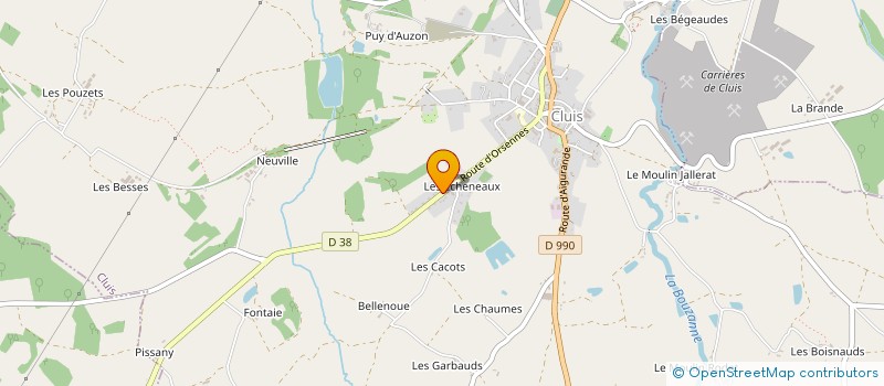 localisation de l'entreprise MADAME NATHALIE LAGAUTRIERE à CLUIS