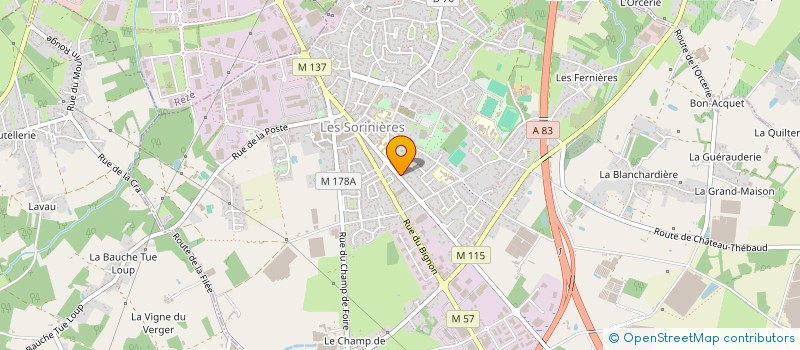 localisation de l'entreprise MADAME NATHALIE LALANNE  LES SORINIERES