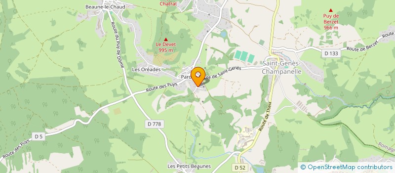 localisation de l'entreprise MADAME NATHALIE LASSALAS  SAINT-GENES-CHAMPANELLE