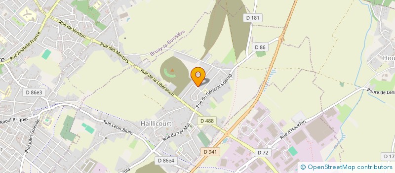 localisation de l'entreprise MADAME NATHALIE LAURENT  HAILLICOURT