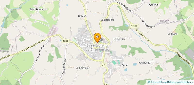 localisation de l'entreprise MADAME NATHALIE LAURET  SAINT-LAURENT-DE-CHAMOUSSET