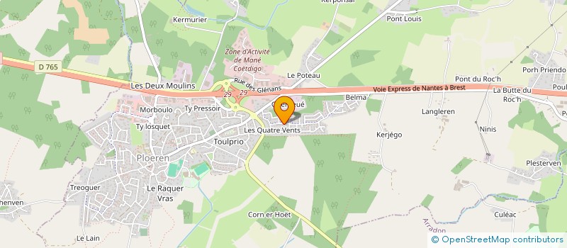 localisation de l'entreprise MADAME NATHALIE LE BARS  PLOEREN