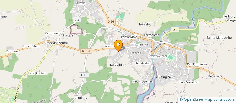 localisation de l'entreprise MADAME NATHALIE LE BOURHIS  PONT-AVEN