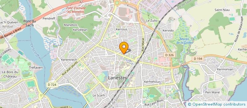 localisation de l'entreprise MADAME NATHALIE LE BOURLAY  LANESTER