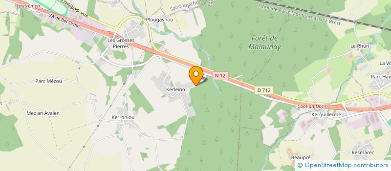 localisation de l'entreprise MADAME NATHALIE LE COUSTER  PLOUMAGOAR